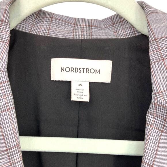 Nordstrom British Plaid Blazer Gray Size XS NWOT $179 MSRP - Picture 4 of 8